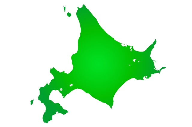 北海道の地形のイラスト